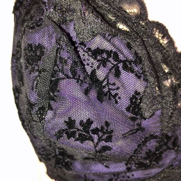 Barely breezies twilight lace underwire bra 34dd - Picture 3 of 9